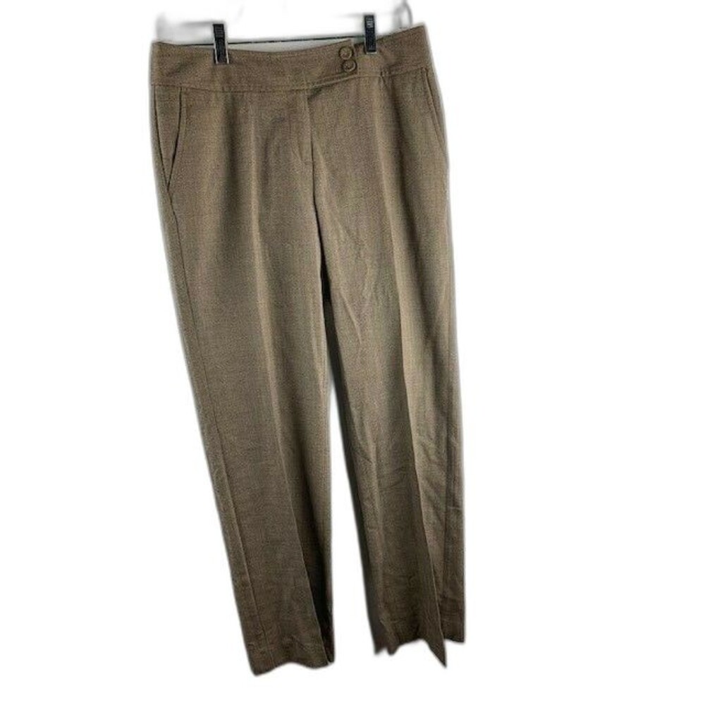 J Jill Size 6 Petite Womans Dress Pants Brown Stretch Straight Leg